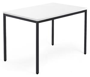 Kancelársky pracovný stôl MODULUS, 1200x800 mm, biela/čierna