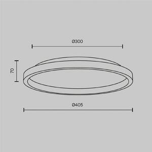 Stropné LED svetlo Orign, Ø 41 cm, čierne, kov/kameň, Čierna, Obývacia izba / jedáleň, kov, Moderný, Závesné svietidlo