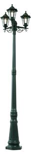 Klasická vonkajšia lampa tmavozelená 217cm 3-svetlá IP44 - New Haven