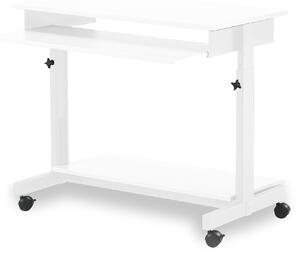 Počítačový stôl LOGIC, výškovo nastaviteľný, 780x500 mm, biely
