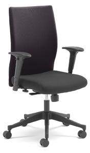 Kancelárska stolička s odnímateľným poťahom MILTON, čierna / čierna