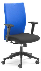 Kancelárska stolička s odnímateľným poťahom MILTON, modrá / čierna