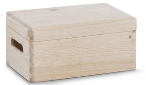 Drevený úložný box s vekom Zeller, 30 x 20 cm / borovicové drevo