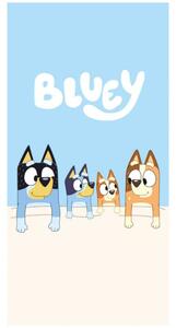 Bavlnená plážová osuška Bluey – motív Rodinka v peliešku - 100% bavlna - 70 x 140 cm