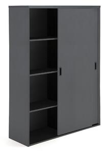 Kancelárska skriňa s posuvnými dverami MODULUS XL, 1600x1200 mm, čierna