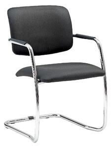 Konferenčná stolička Simcoe SIMCOE , stohovateľná, čierna / chróm