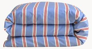 Obliečka na paplón z bavlneného saténu Sky Blue Stripes