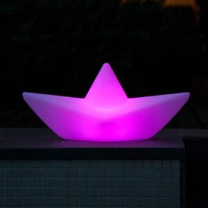 Dobíjacie LED svetlo Lampa BOAT, plávajúca, RGBW, Biela / opálová, Plast, Moderný