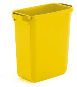 Odpadkový kôš na triedenie odpadu OLIVER, objem 60 L, žltý