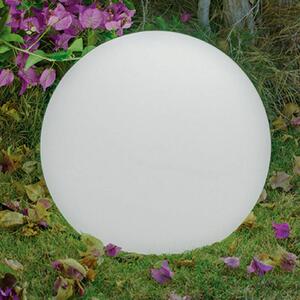 Guľa na podlahové osvetlenie Newgarden Buly, Ø 40 cm, Biela / opálová, Plast, Moderný, Guľa