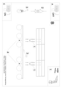 Sollux SL.1150 - Stropné svietidlo YOLI 6xG9/12W/230V biela