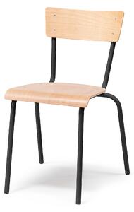 Jedálenská stolička PORTLAND, buk / čierna