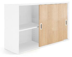 Kancelárska skriňa s posuvnými dverami MODULUS XL, 800x1200 mm, biela / dub
