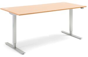 Výškovo nastaviteľný stôl FLEXUS, rovný, 1800x800 mm, buk