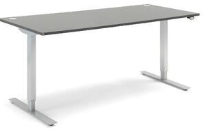 Výškovo nastaviteľný stôl FLEXUS, rovný, 1800x800 mm, šedá