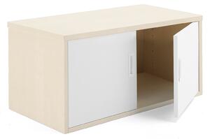 Kancelárska skriňa MODULUS, 400x800x400 mm, breza / biela