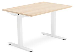 Kancelársky pracovný stôl MODULUS, T-rám, 1200x800 mm, dub/biela