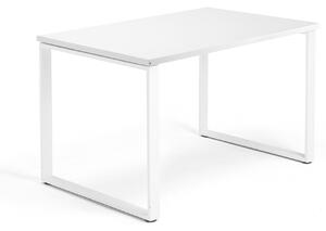 Kancelársky pracovný stôl MODULUS, O-rám, 1200x800 mm, biela/biela