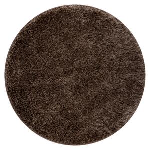 Kúpeľňový koberček SYNERGY glamour / lurex, hnedý kruh