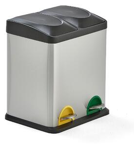Odpadkový kôš na triedenie odpadu ADDISON, 30 L (2x15L nádoba)