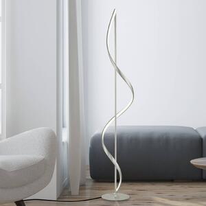 Paul Neuhaus Q-Swing stojacia LED lampa, oceľ, Hliník / sivá / zinok, Obývacia izba / jedáleň, Hliník, Moderný