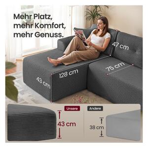 Modulárna rohová sedačka LCS183GN01 sivá