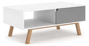 Konferenčný stolík TOKIO, 110x45x60, biela/sivá