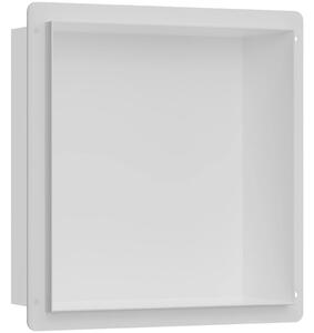 CERANO - Zápustná polička/nika do obkladu - biela matná - 30x30x10 cm