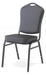 Jedálenská stolička Chicago, čierna koženka