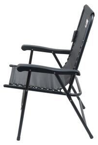 Záhradná skladacia stolička Terst - 59 x 95 x 67 cm, čierna