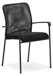 Konferenčná stolička HALIFAX, čierna / čierna