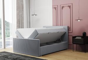 Čalúnená posteľ boxspring REMOS + topper, 200x200, monolith 02