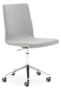 Konferenčná stolička PERRY, s aktívnym sedadlom, šedé čalúnenie