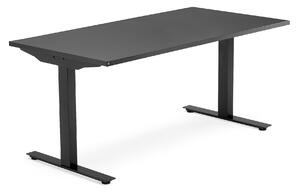Kancelársky pracovný stôl MODULUS, T-rám, 1600x800 mm, čierna/čierna