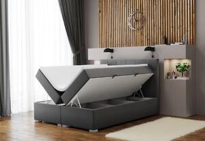Čalúnená posteľ boxspring NORIS + topper, 120x200, matt velvet 93