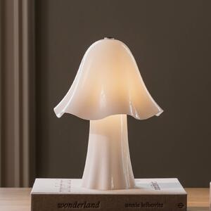 Globen Lighting Stolová lampa Bello, biela, výška 30 cm, sklo/kov, Biela / opálová, Obývacia izba / jedáleň, Sklo, Škandinávsky, Stojacie svietidlo