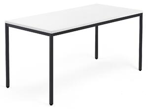 Kancelársky pracovný stôl QBUS, 1600x800 mm, biela/čierna