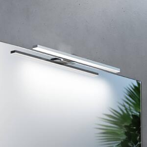 LED zrkadlové svetlo Triga IP44, chróm, 40 cm, 4 000 K