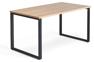 Kancelársky pracovný stôl MODULUS, O-rám, 1400x800 mm, dub/čierna