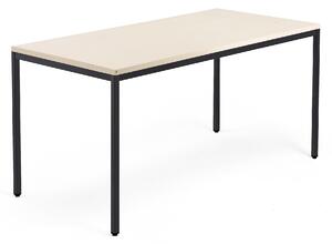 Kancelársky pracovný stôl QBUS, 1600x800 mm, breza/čierna