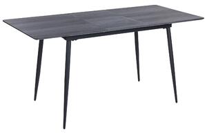 Jedálenský stôl sivý MDF 120/160 x 80 cm rozťahovacia doska kovové nohy obdĺžnikový moderný dizajn