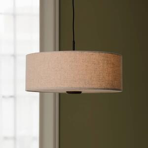 Globen Lighting Závesné svietidlo Bosco 55, béžová, Ø 55 cm, látka, Krémová / jantárovo žltá, Obývacia izba / jedáleň, Textil / látka / hodváb, Škandinávsky, Závesné svietidlo