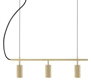 Globen Lighting Závesné svietidlo Hubble 3, mosadz, dĺžka 75 cm, 3-pl. žiarovka, Mosadz / zlato, Obývacia izba / jedáleň, kov, Škandinávsky, Závesné svietidlo
