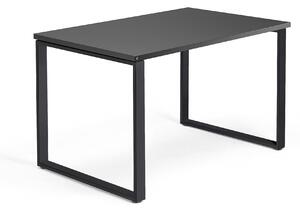 Kancelársky pracovný stôl MODULUS, O-rám, 1200x800 mm, čierna/čierna