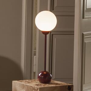 Globen Lighting Stolová lampa Ripley, červená, výška 52 cm, železo/sklo, Červená, Obývacia izba / jedáleň, kov, Dizajn, Stojacie svietidlo