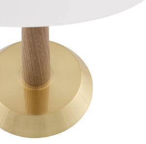 Globen Lighting Stolová lampa Ligna, výška 39 cm, biela/mosadz, Mosadz / zlato, Obývacia izba / jedáleň, kov, Dizajn, Stojacie svietidlo