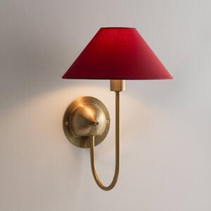 Globen Lighting Nástenné svetlo IRIS, bordová, výška 32 cm, Červená, Obývacia izba / jedáleň, Textil / látka / hodváb, Škandinávsky, Nástenné svietidlo