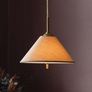 Globen Lighting Závesné svietidlo IRIS 25, mokka hnedá, Ø 25 cm, Hnedá / hrdzavá, Obývacia izba / jedáleň, Textil / látka / hodváb, Škandinávsky, Závesné svietidlo
