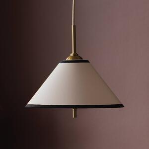Globen Lighting Závesné svietidlo IRIS 25 v krémovej farbe, Ø cm, Krémová / jantárovo žltá, Obývacia izba / jedáleň, Textil / látka / hodváb, Škandinávsky, Závesné svietidlo