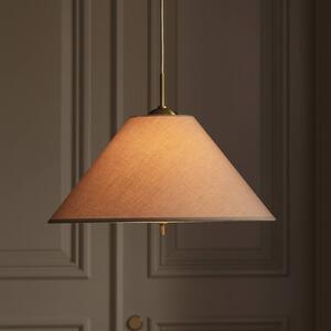 Globen Lighting Závesné svietidlo IRIS 50, mokka hnedá, Ø 50 cm, Hnedá / hrdzavá, Obývacia izba / jedáleň, Textil / látka / hodváb, Škandinávsky, Závesné svietidlo